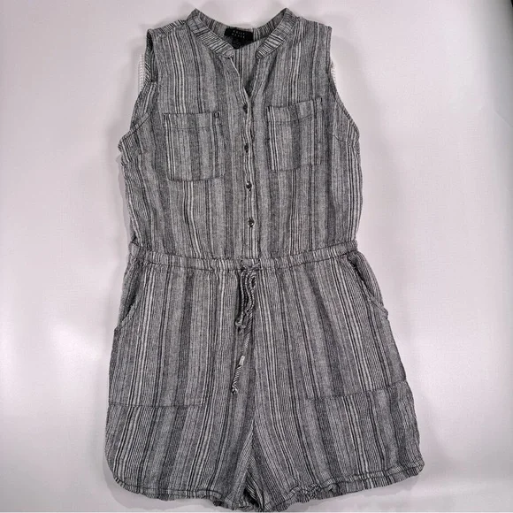 Kelly Renee Sleeveless Striped Jumpsuit Womens Size L Minimalist. - Picture 2 of 10